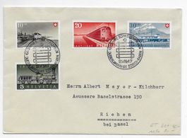 FDC 1947 100 Jahre Schweizer Eisenbahnen🚃