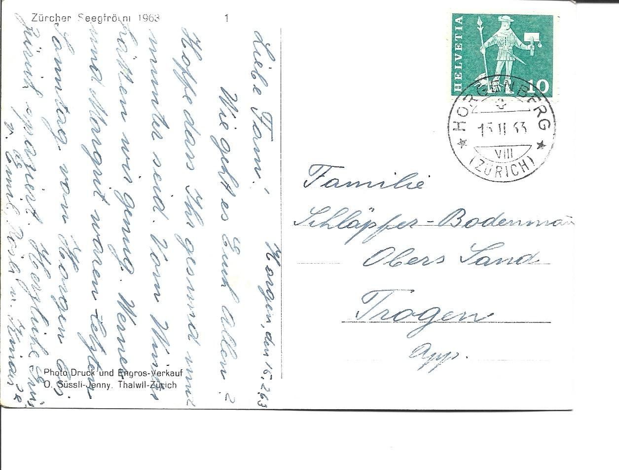 Ansichtskarten: AK  Seegfrörni 1963 – Gebraucht aus Appenzell von mai25 1