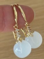 Luxus Elegante Ohrstecker Ohrschmuck  Farbe:Gold/ Zirkonia