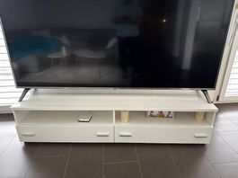 TV-Möbel / Lowboard Weiss  180 × 45 cm mit Schubladen