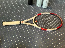 Tennisschläger Wilson Pro Staff 100LS und Bälle