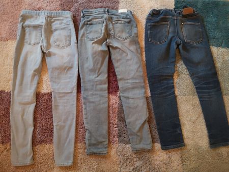 3 Jeans Gr 140, 1 davon gefütterte Jeans