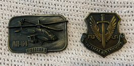 2 Gürtelschnallen, Appache und Aircomando