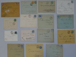 1896-1908, 16 Briefe "STEHENDE HELVETIA +nach DEUTSCHLAND