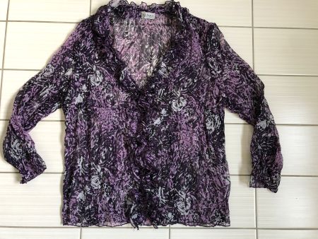 Sommerliche Bluse von Canda, Lila-Töne, Grösse L