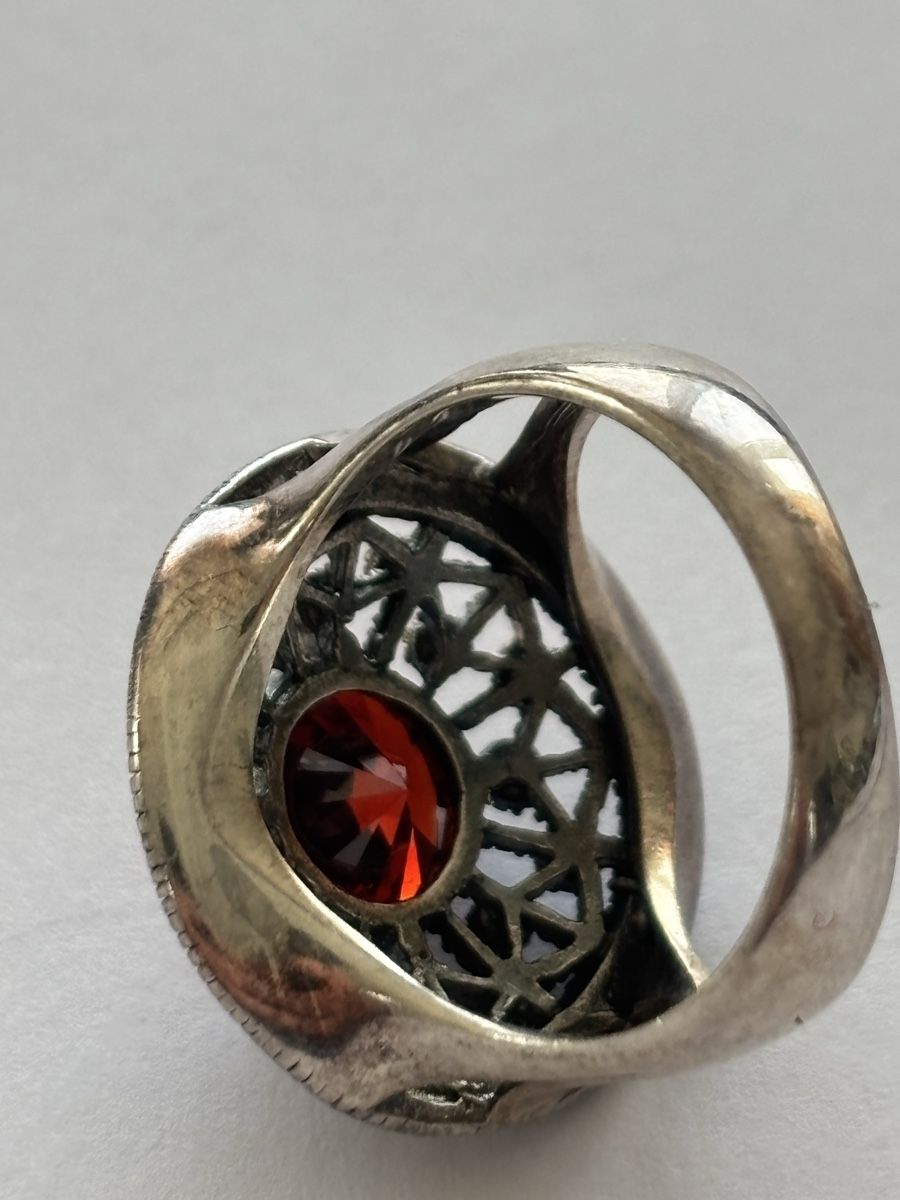 Ringe: Silber Ring 925 mit Granat und Markasiten – Gebraucht aus Langnau am Albis von flusspflege 4