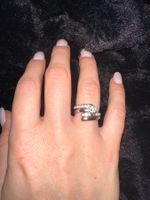 💍Swarovski Ring Double Solitär pavé Gr 52(12)- NP CHF 180.-