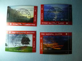 2011 Sondermarken 1390-1393 Landeshymne ET Vollstempel