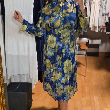 Vintage Set Bluse & Rock – Viskose, elegant Gr. M