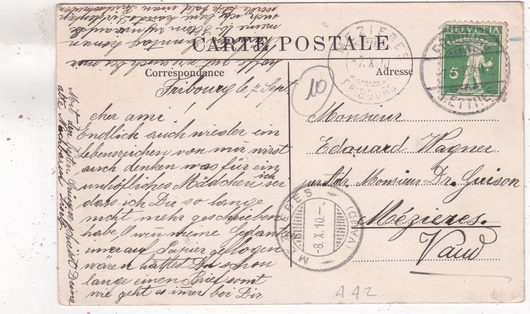 Cartes postales: Fribourg 1910 – D'occasion à Herisau par Lisegrat2008 1