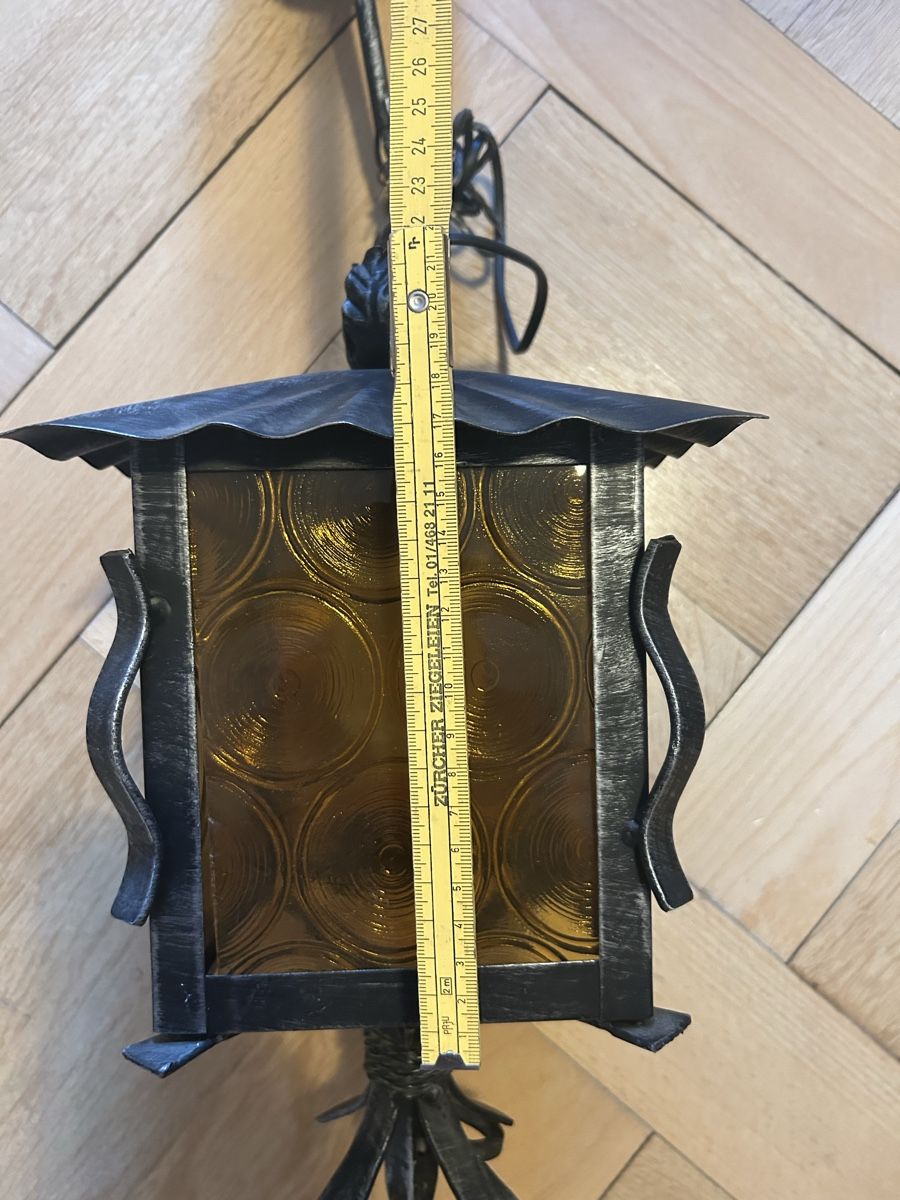 Lampade: Rustikale Hängelampe Schmiedeeisen Flaschenbodenglas – Usato da Zürich venduto da ann_9fv5 4