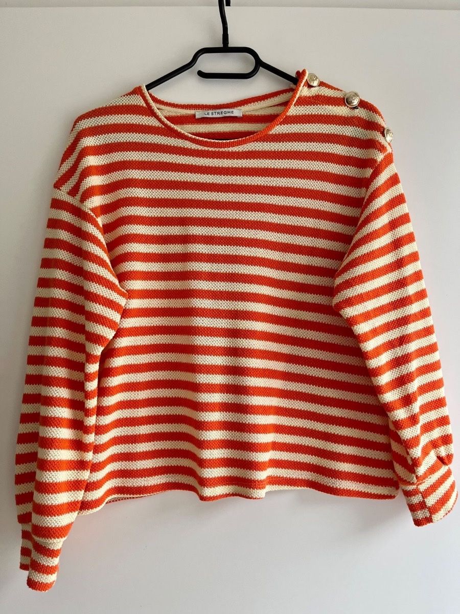 Pulls & Sweat-shirts: Pullover gestreift, beige/orange, Gr. S – D'occasion à Triesen par atos87 2
