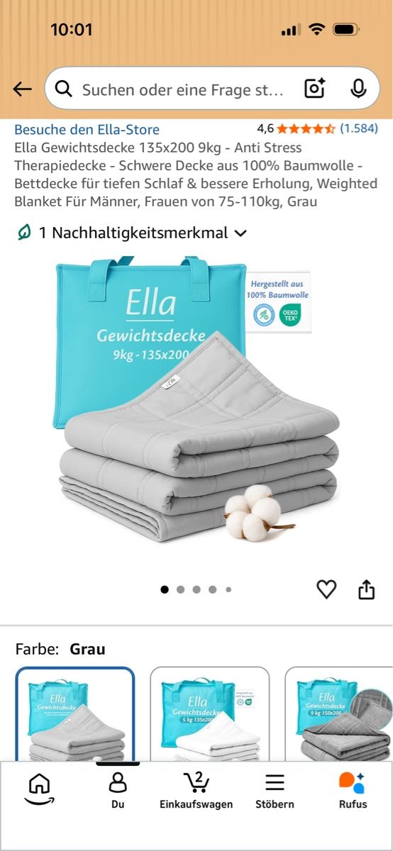 Coperte: Gewichtsdecke Ella 9kg – Usato da Frauenfeld venduto da myl_msh9