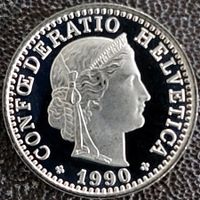 20 Rappen 1990 stgl. / aus Münzsatz