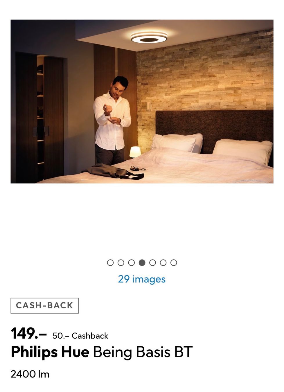 Philips Kronleuchter & Deckenlampen: Philips Hue Being Basis Deckenleuchte - Schwarz – Gebraucht aus Uetikon am See von gko_lpw8 1