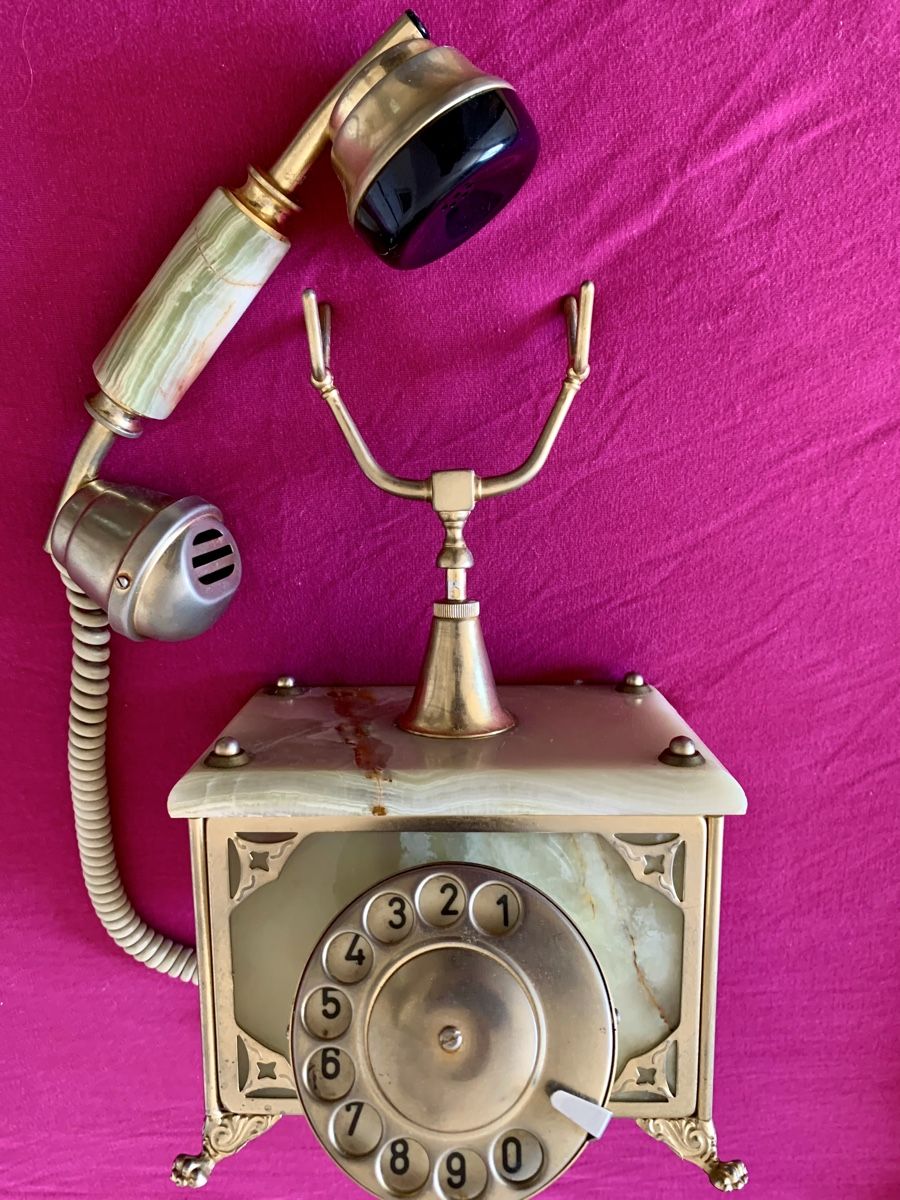 Telefoni: Antikes Telefon Onyx Messing mit Wählscheibe – Usato da Wallisellen venduto da Died 6