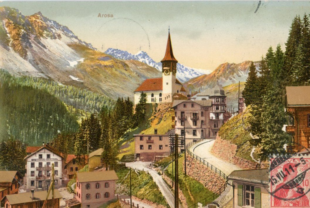 Cartoline postali: Arosa   GR        um 1911 – Usato da Brig venduto da Valcards54