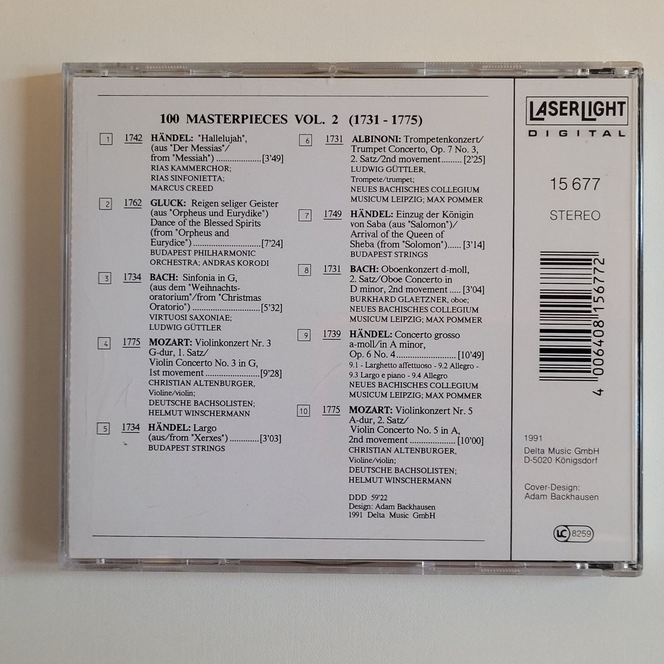 CD: 100 Masterpieces Vol.2 1731-1775 F7 – Usato da Sessa venduto da fraenklishop 1