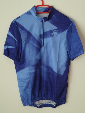 DESCENTE Velo Fahrrad Trikot blau Grösse L SWISS MADE neu!