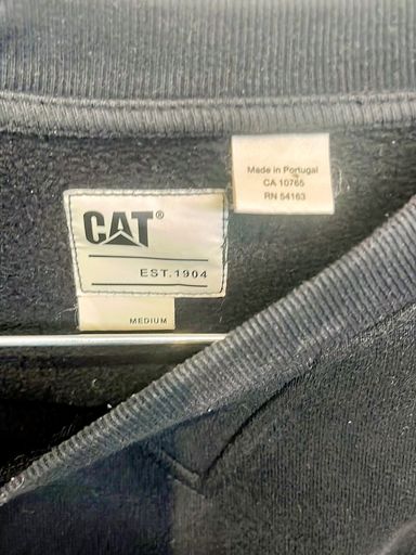 Maglioni & Felpe: CAT Schwarzes Rundhals-Sweatshirt - Größe Medium – Usato da Zug venduto da vinokilo 3