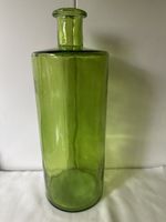 Grüne Glasvase Vintage Deko 40cm hoch Bodenvase