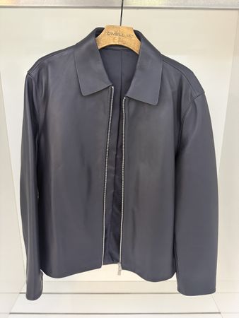 Jacke Zara Echtleder Schwarz