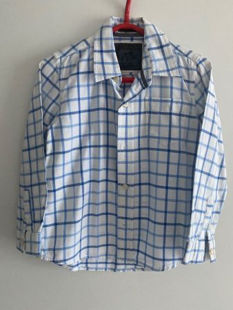 Hemd mit blauem Karomuster, Grösse 104, Zara