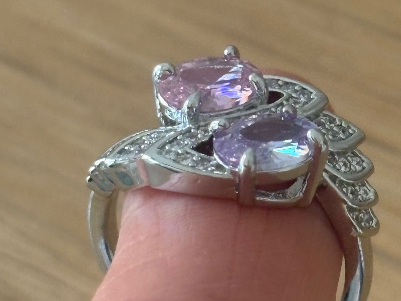 Ringe: Luxus Elegante Gr.18:8 Ring Farbe: Silber/Rosa/Lilas – Neu (gemäss Beschreibung) aus Biel-Bienne von Roserosse13 4