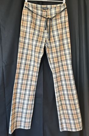 Sinequanone Paris Trousers, size 36, checked pattern.