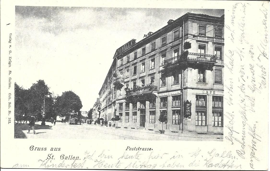 Cartoline postali: AK  St.Gallen  Poststrasse – Usato da Appenzell venduto da mai25