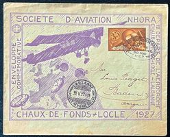 1927 Brief NHORA Chaux-de-Fonds-Locle-Lausanne 30.5.1927 ʘ