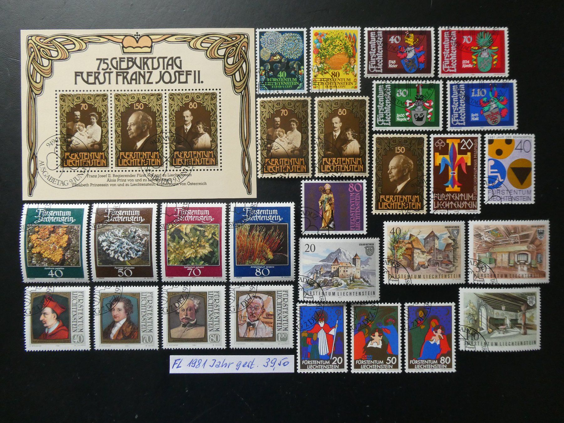 Tutti i francobolli: FL 1981 Jahr gestempelt – Usato da Lausen venduto da Herbamare01