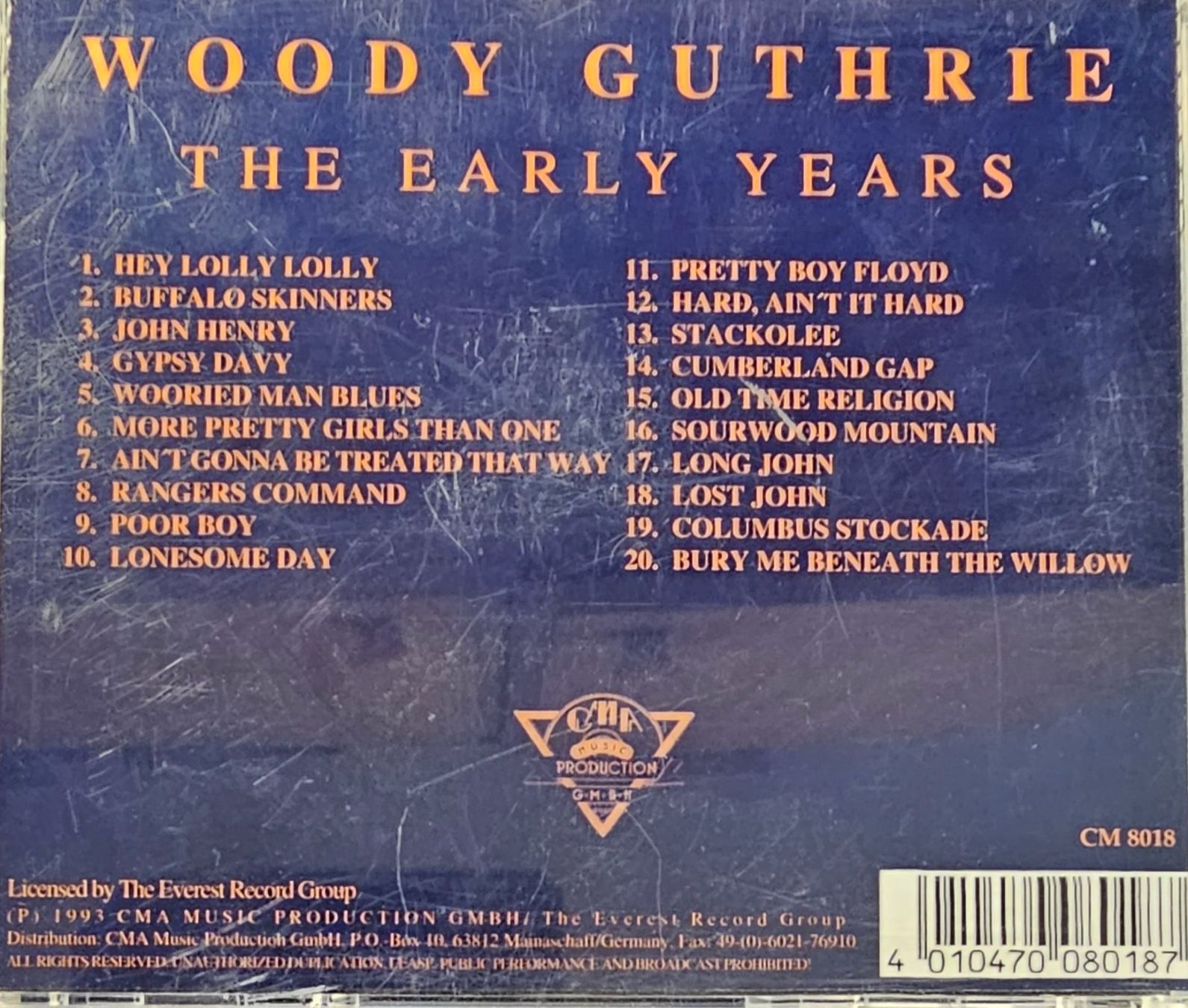 CD: Woody Guthrie - The Early Years – Usato da Wahlen b. Laufen venduto da Cg10 1