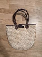Tasche Bast, mit Velcro verschliessbar , Natur, H40 X B30 +
