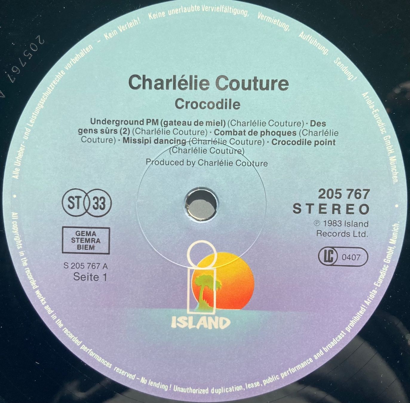 Schallplatten: CHARLELIE COUTURE - CROCODILE – Gebraucht aus Poliez-Pittet von Newtown-Records 2