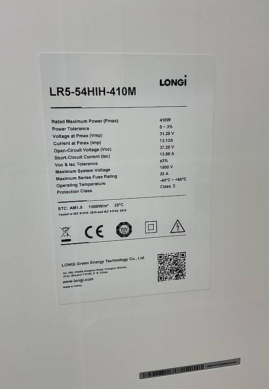 Longi Solargeräte und Solarprodukte: Longi Solarmodul 410Wp – Gebraucht aus Grabs von Haagerblitz 1