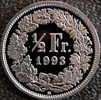 50 Rappen 1993 pp / aus Münzsatz  / in einer Münzkapsel