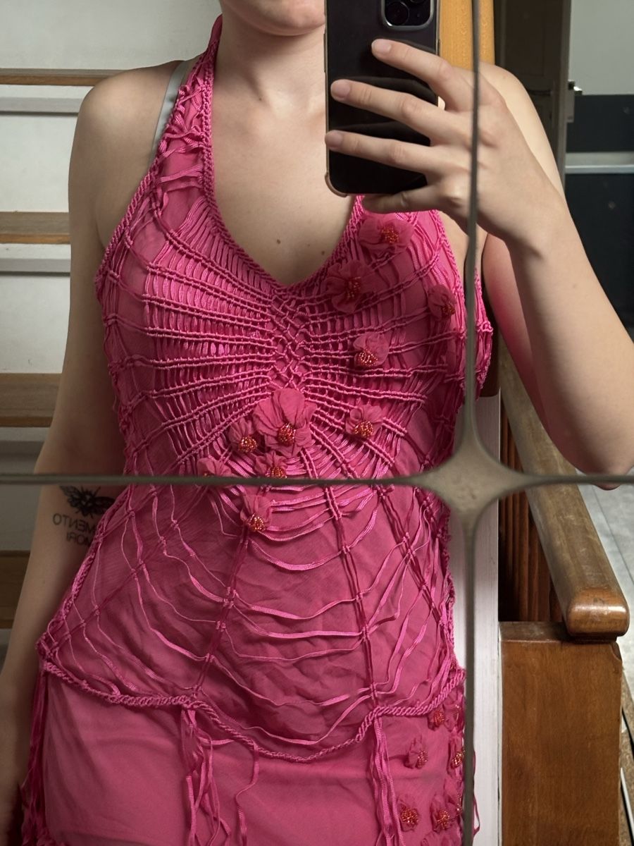 Vestiti: Traumhaftes Sommerkleid, pink mit Blumen – Nuovo (secondo la descrizione) da Winterthur venduto da sanneagasi 2