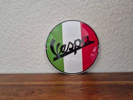 Emailschild Vespa Roller Logo Werkstatt Italy Emaille Schild