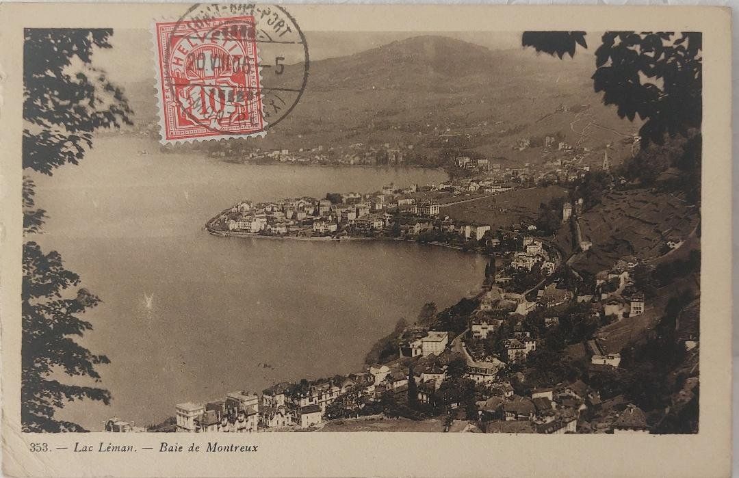 Cartoline postali: MONTREUX - La Baie - 1906 – Usato da Delémont venduto da Domdom1