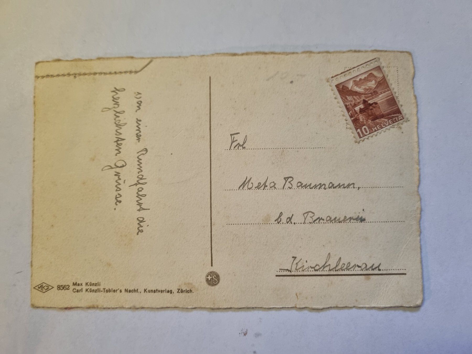 Cartoline postali: Antike Ansichtskarte "Im Aargäu sind zwei Liebli..." – Usato da Trachslau venduto da bastet06 1