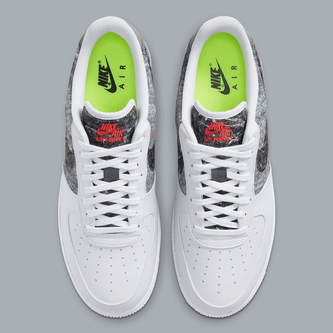 Nike Scarpe da uomo: Nike Air Force 1 Recycled Wool Pack - White Light Smoke Grey – Nuovo e nell'imballaggio originale da Genève venduto da dorco 1