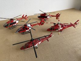 Sammlung 5 Rega Helikopter Modelle Modellhubschrauber