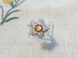 NEW - S925 Citrine Ring (Adjustable)