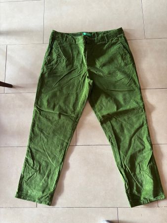 Pantalon en coton vert Benetton