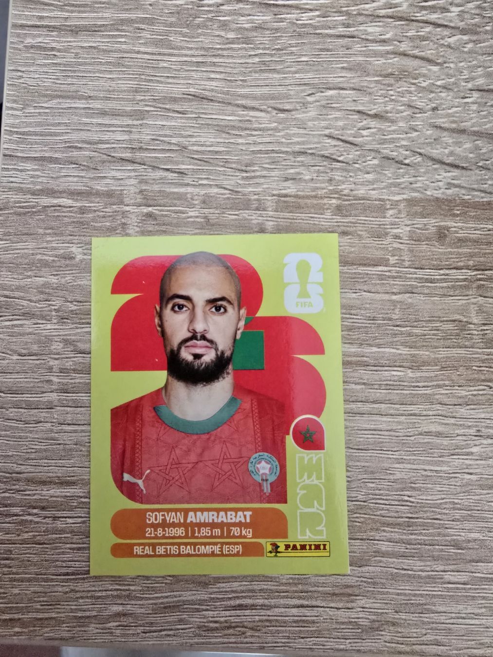 Panini Carte collezionabili: Paninibild/ Sofyan Amrabat – Usato da Turbenthal venduto da urb_jnz9