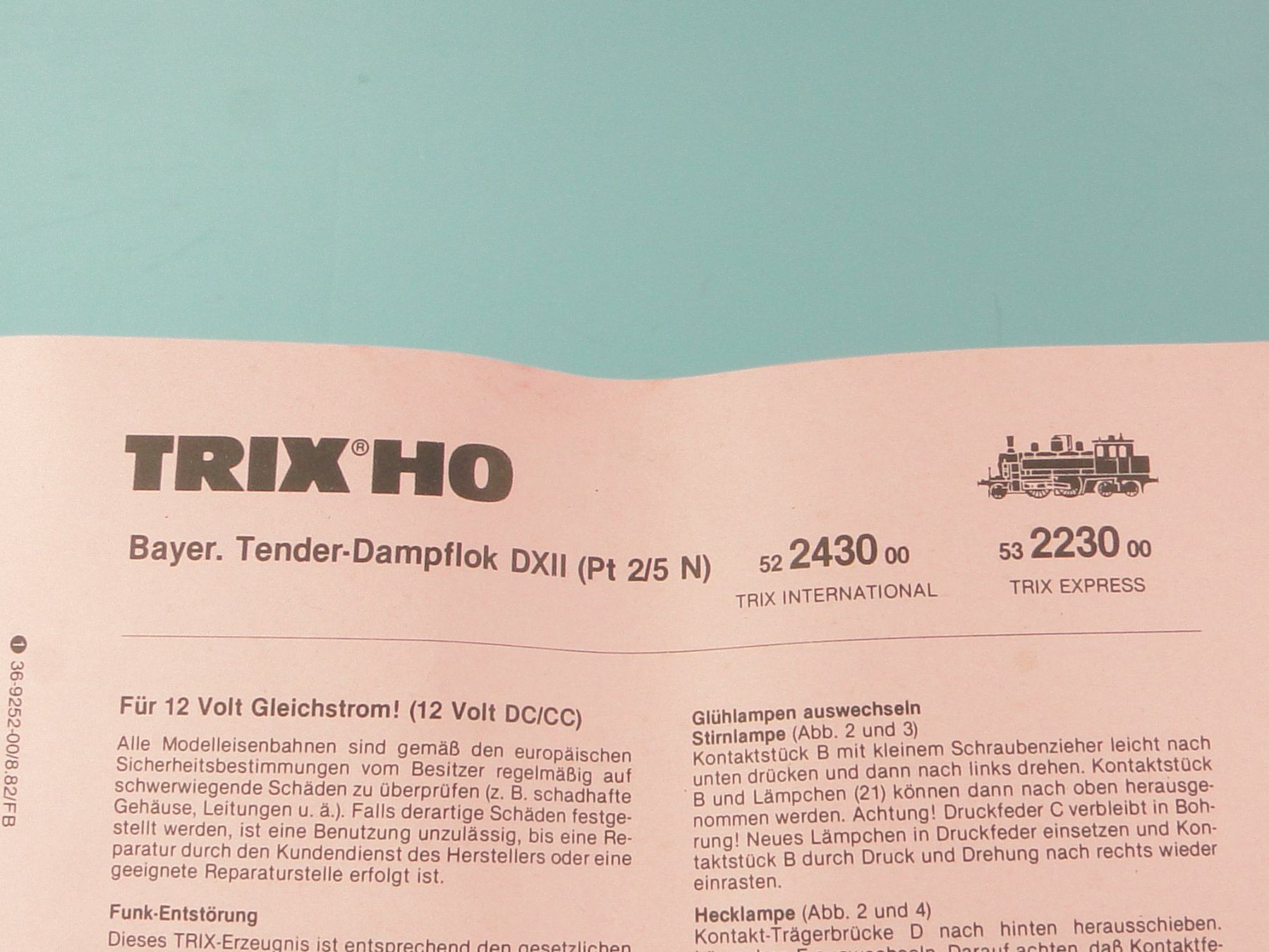 Märklin Modellini di ferrovie: Trix leerer Karton zu Pt 2/5 N - 2430 – Usato da Bülach venduto da cann11 1