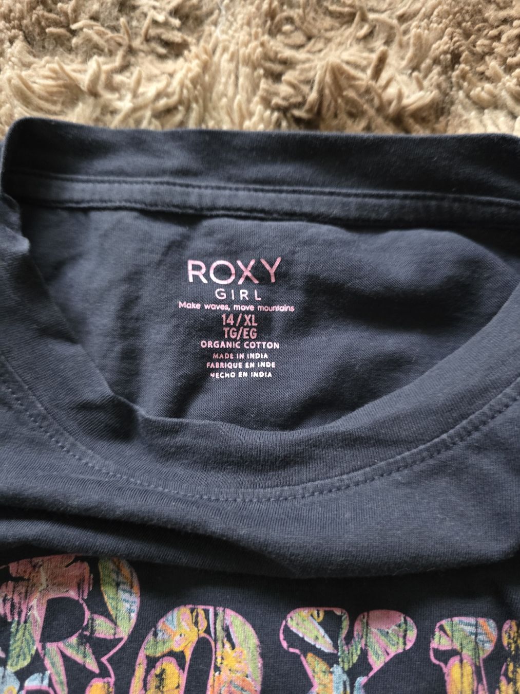 Camicette, T-shirt & Top: Roxy Longsleeve, Gr. 14/XL, Dunkelblau mit Print,  – Nuovo (secondo la descrizione) da Vilters venduto da eli_wj7h 1