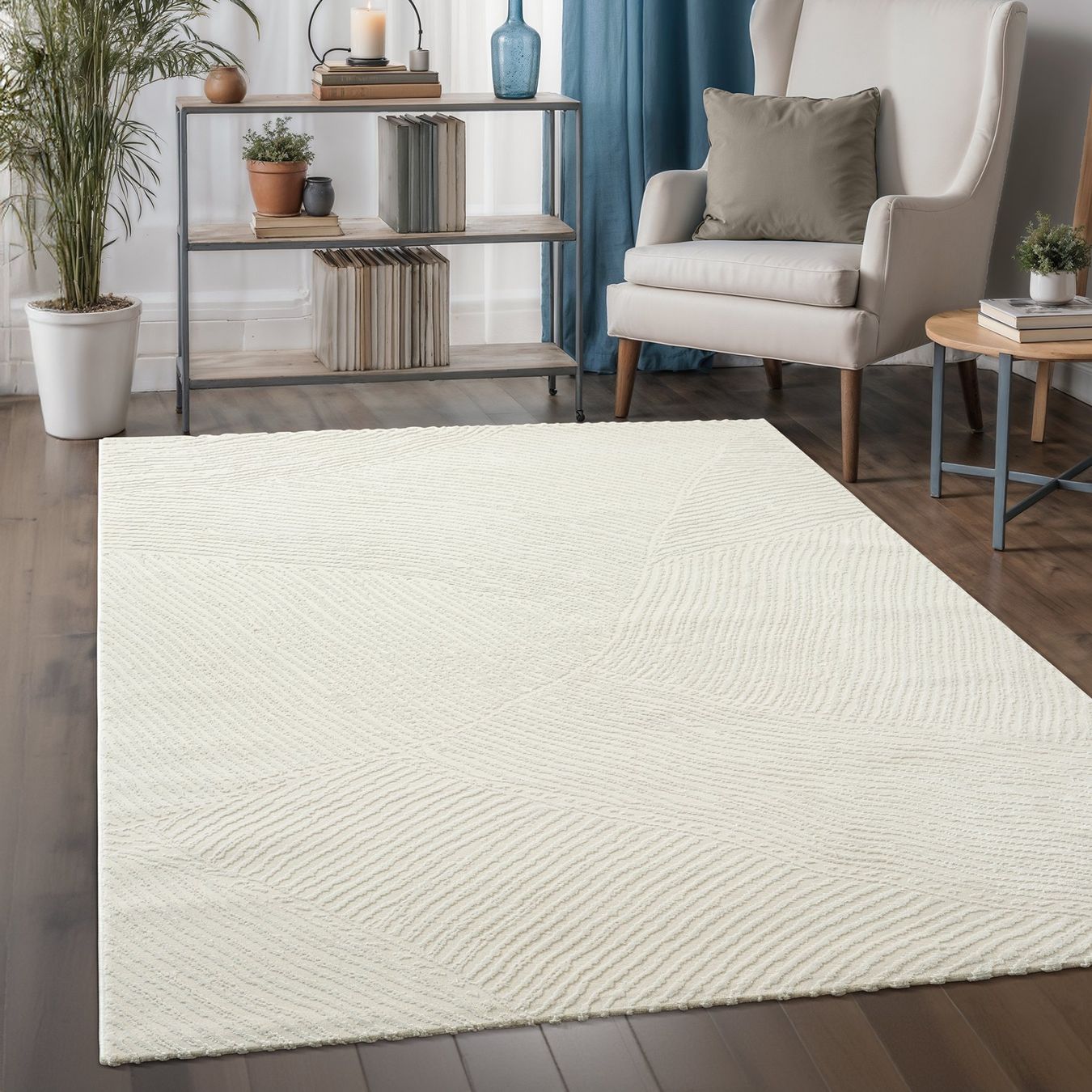 Tappeti: Moderner Teppich, abstraktes Muster, weiss, 160x220cm – Nuovo e nell'imballaggio originale da Reinach AG venduto da carpethouse 8