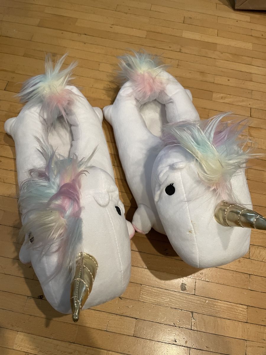 Scarpe da uomo: Flauschige Einhorn Hausschuhe, Grösse ca. 37-40 – Usato da Luzern venduto da Fledermaus82 2